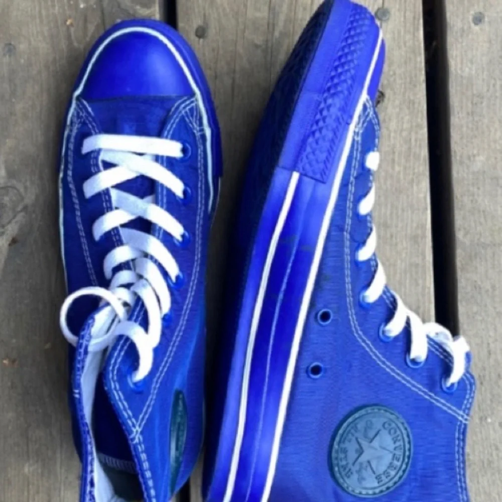 Rare Nylon CONVERSE Shoes ALL STARS Sneakers CHUCK TAYLOR Blue Men’s Size 5